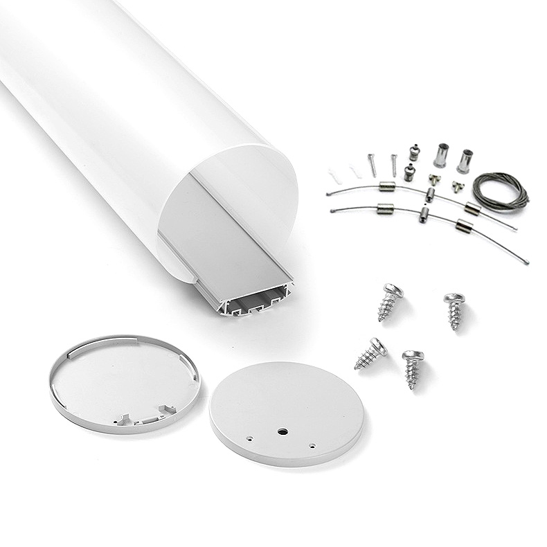 D60 Large Linear Circular Ceiling Pendant Light LED Strip Profile - Inner 30mm D60 Large Linear Circular Ceiling Pendant Light LED Strip Profile - Inner 30mm